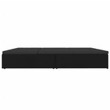NNEVL Convertible Sun Bed with Cushions Poly Rattan Black