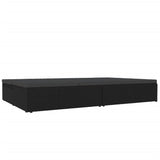 NNEVL Convertible Sun Bed with Cushions Poly Rattan Black