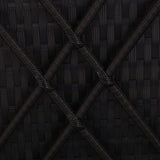 NNEVL Convertible Sun Bed with Cushions Poly Rattan Black