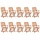 NNEVL 11 Piece Garden Dining Set 280x90x75 cm Solid Wood Acacia