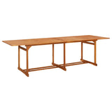 NNEVL 11 Piece Garden Dining Set 280x90x75 cm Solid Wood Acacia