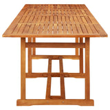 NNEVL 11 Piece Garden Dining Set 280x90x75 cm Solid Wood Acacia
