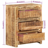 NNEVL Drawer Cabinet 60x33x75 cm Solid Wood Mango