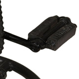 NNEVL Bar Stools with Canvas Print 2 pcs Brown and Black Real Goat Leather