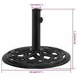 NNEVL Umbrella Base Black 44x44x31 cm Cast Iron