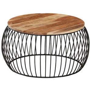 NNEVL Coffee Table Ø68 cm Solid Acacia Wood