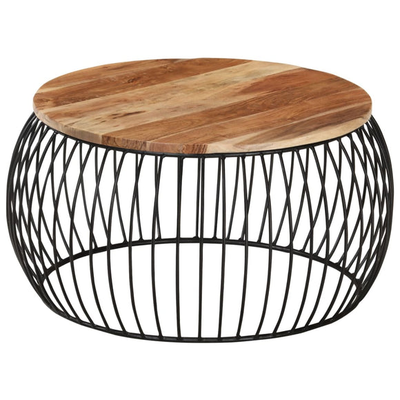 NNEVL Coffee Table Ø68 cm Solid Acacia Wood