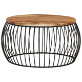 NNEVL Coffee Table Ø68 cm Solid Acacia Wood