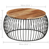 NNEVL Coffee Table Ø68 cm Solid Acacia Wood