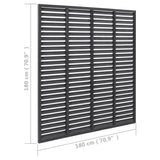 NNEVL Louver Fence WPC 180x180 cm Grey