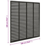 NNEVL Louver Fence WPC 180x180 cm Dark Grey