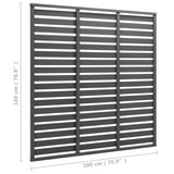 NNEVL Fence Panel WPC 180x180 cm Grey