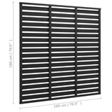 NNEVL Fence Panel WPC 180x180 cm Black