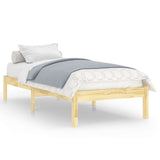 NNEVL Bed Frame without Mattress Solid Wood 90x190 cm