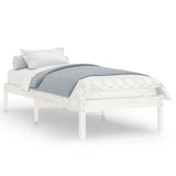 NNEVL Bed Frame without Mattress White Solid Wood 90x190 cm