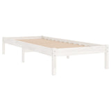 NNEVL Bed Frame without Mattress White Solid Wood 90x190 cm
