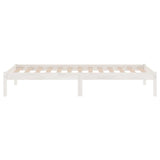 NNEVL Bed Frame without Mattress White Solid Wood 90x190 cm