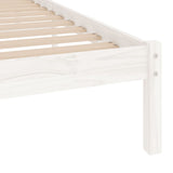 NNEVL Bed Frame without Mattress White Solid Wood 90x190 cm