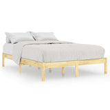 NNEVL Bed Frame without Mattress Solid Wood 135x190 cm