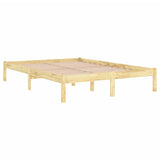 NNEVL Bed Frame without Mattress Solid Wood 135x190 cm