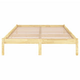 NNEVL Bed Frame without Mattress Solid Wood 135x190 cm