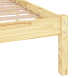 NNEVL Bed Frame without Mattress Solid Wood 135x190 cm
