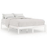 NNEVL Bed Frame without Mattress White Solid Wood 150x200 cm