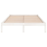 NNEVL Bed Frame without Mattress White Solid Wood 150x200 cm