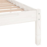 NNEVL Bed Frame without Mattress White Solid Wood 150x200 cm