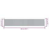 NNEVL Patio Retractable Side Awning 117x600 cm Grey