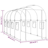 NNEVL Greenhouse Transparent 160x400x190 cm PVC&Powder-coated Steel