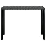 NNEVL 5 Piece L-shaped Couch Sofa Set with Cushions Poly Rattan Black