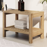 NNEVL Bathroom Side Table 50x40x45 cm Solid Wood Teak