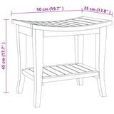 NNEVL Bathroom Side Table 50x35x45 cm Solid Wood Teak