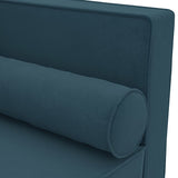 NNEVL Chaise Lounge with Cushions and Bolster Blue Velvet