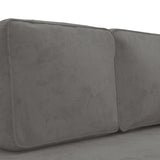 NNEVL Chaise Lounge with Cushions and Bolster Light Grey Velvet