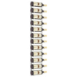 NNEVL Wall Mounted Wine Rack for 12 Bottles White Iron