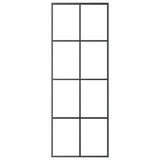 NNEVL Sliding Door Black 76x205 cm ESG Glass and Aluminium