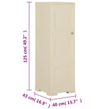 NNEVL Plastic Cabinet 40x43x125 cm Wood Design Angora White