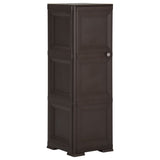 NNEVL Plastic Cabinet 40x43x125 cm Wood Design Brown