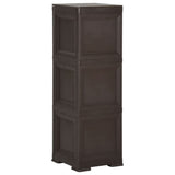 NNEVL Plastic Cabinet 40x43x125 cm Wood Design Brown