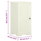 NNEVL Plastic Cabinet 40x43x85.5 cm Wood Design Vanilla Ice