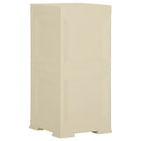 NNEVL Plastic Cabinet 40x43x85.5 cm Wood Design Angora White