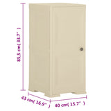 NNEVL Plastic Cabinet 40x43x85.5 cm Wood Design Angora White