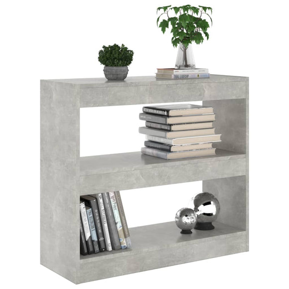 NNEVL Book Cabinet/Room Divider Concrete Grey 80x30x72 cm