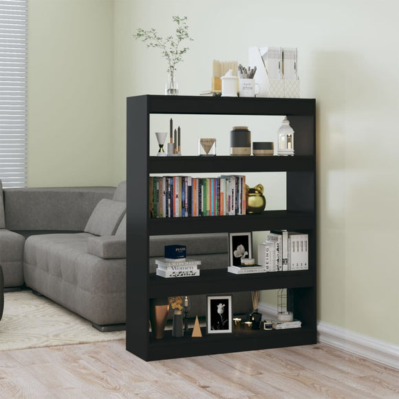 NNEVL Book Cabinet/Room Divider Black 100x30x135 cm
