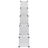 NNEVL Storage Cube Organiser with 15 Cubes and Doors Transparent PP