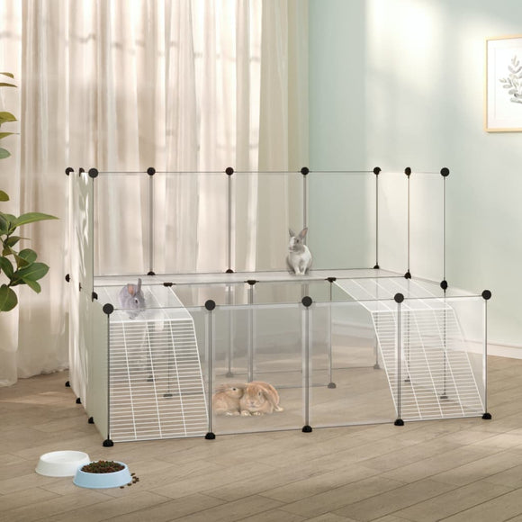 NNEVL Small Animal Cage Transparent 143x107x93 cm PP and Steel