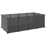 NNEVL Small Animal Cage Black 144x74x46.5 cm PP and Steel