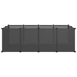 NNEVL Small Animal Cage Black 144x74x46.5 cm PP and Steel